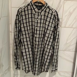 Ralph Lauren men’s XL black and white plaid long sleeve dress shirt